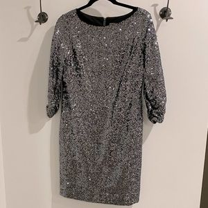 Vince Camuto Silver Sequin Dress- size 12